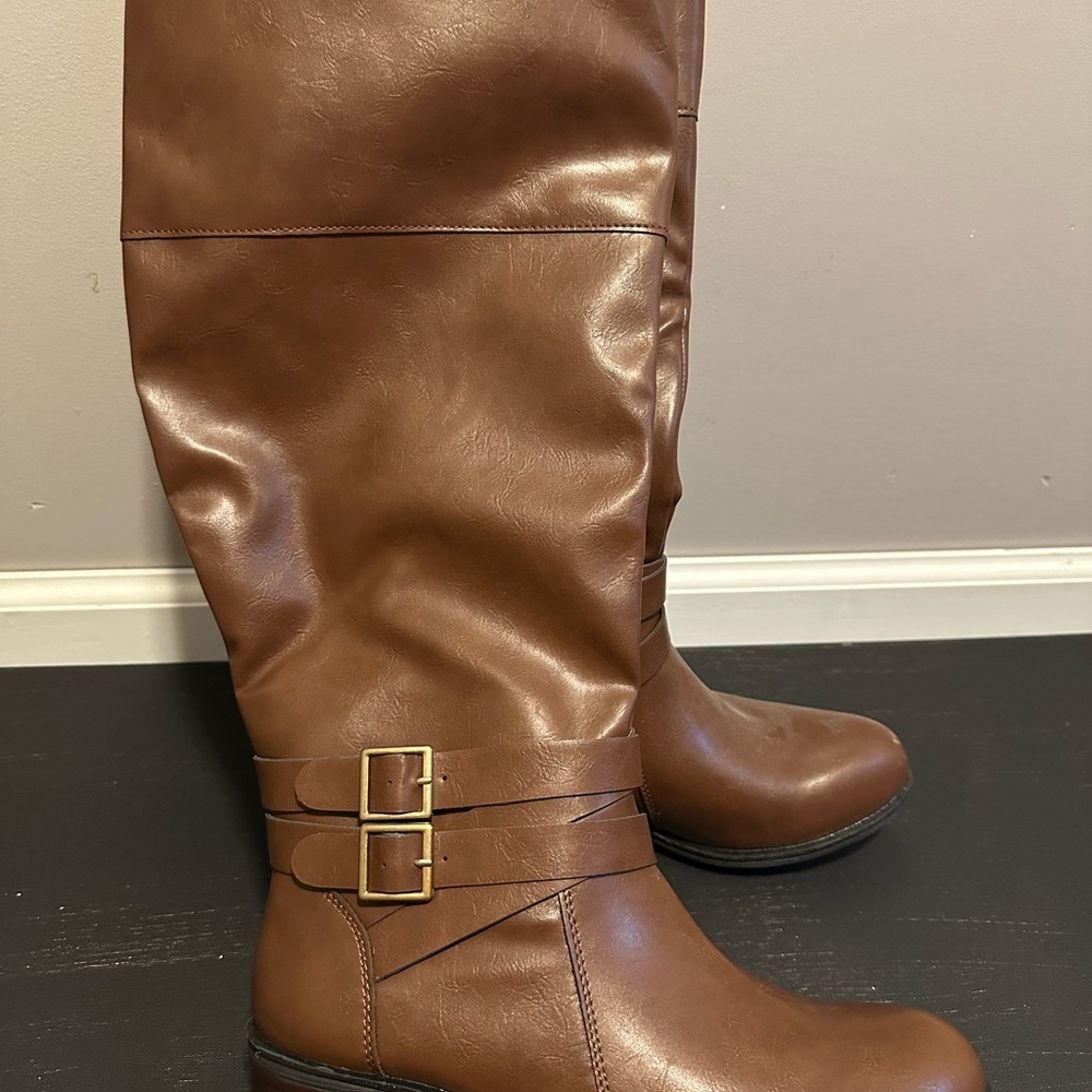 Arizona Love Tan Leather Heeled Boots